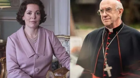 Escena de The Crown y The Two Popes