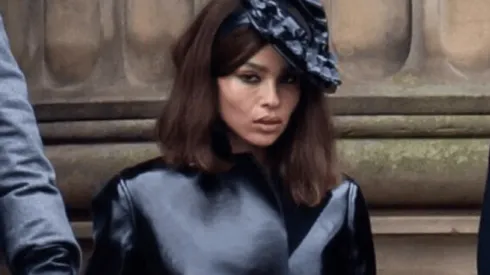 Zoe Kravitz en el rodaje de The Batman
