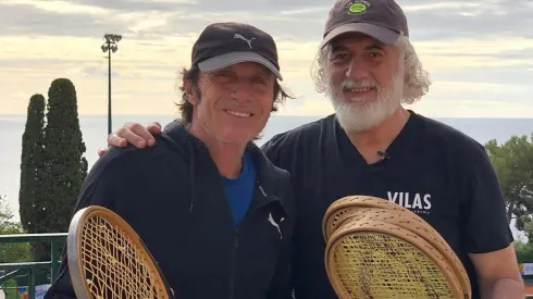 Guillermo Vilas junto a Eduardo Puppo