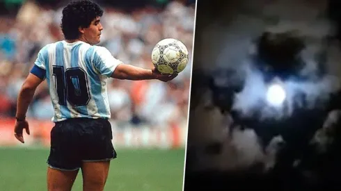 ¡Increíble! El video viral de la silueta de Diego Maradona en el cielo.