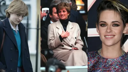 Emma Corrin, Lady Di y Kristen Stewart.