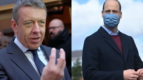 El Príncipe William y Peter Morgan.