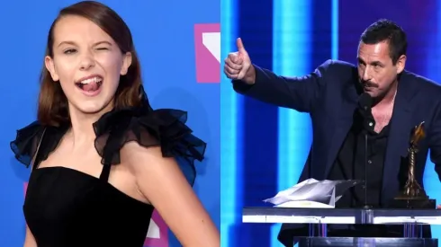 Millie Bobby Brown y Adam Sandler.