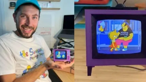 Brandon Wilthrow replicó el televisor de Los Simpson