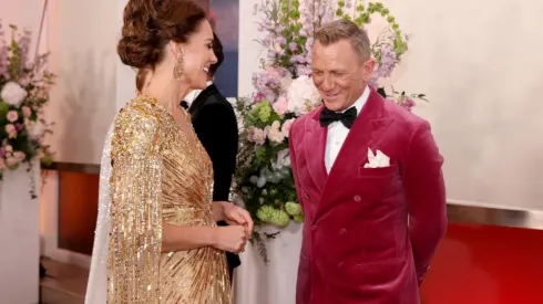 Kate Middleton y Daniel Craig en la premiere de No time to Die