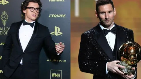 VIDEO: así fue el encuentro de Tom Holland con Lionel Messi en la entrega del Balón de Oro 2021.