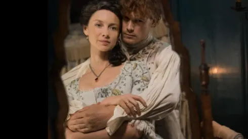 Sam Heughan y Caitriona Balfe en Outlander