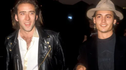 Nicolas Cage y Johnny Depp en 1988.
