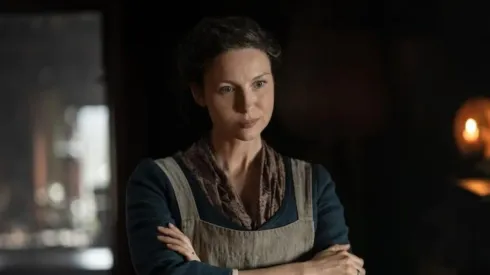 Caitriona Balfe caracterizada como Claire Fraser