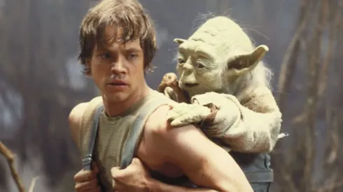 Luke Skywalker y el maestro Yoda.