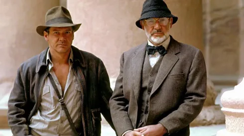 Ford junto a Sean Connery en Indiana Jones y la última cruzada, en 1989.
