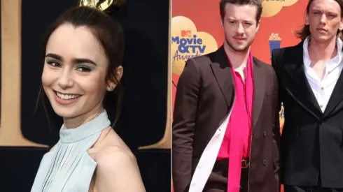Lily Collins, Joseph Quinn y Jamie Campbell Bower