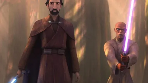Dooku y Mace en acción