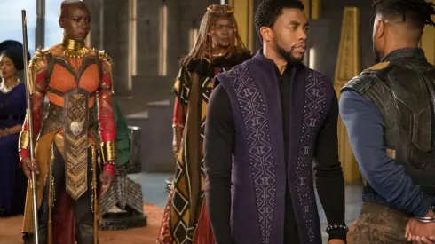 Chadwick Boseman en la primera Black Panther.