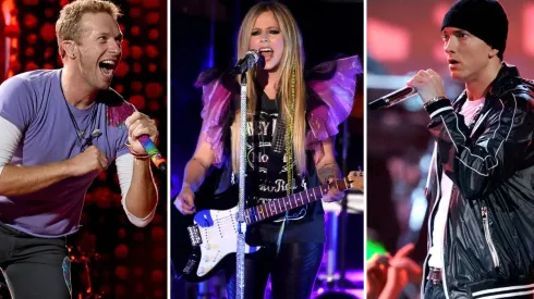 Coldplay Avril Lavigne y Eminem, artistas que lanzaron discos hace 20 años.