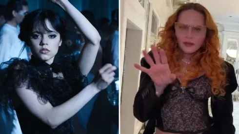 Madonna imitó el baile viral de Jenna Ortega en Merlina.