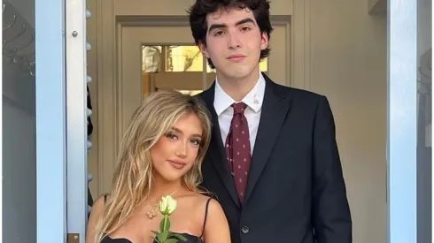 Valentina acompañó a Olmo en su graduación