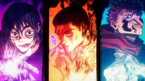 Mahito, Todo y Yuuji en una imagen promocional del combate más épico de la Temporada 2 de Jujutsu Kaisen.