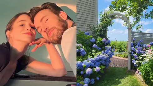 Chris Evans y Alba Baptista, con uno de los paisajes de Cape Cod.