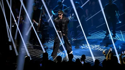 Foto de Peso Pluma en su aparición en los MTV Video Music Awards el pasado 12 de septiembre.