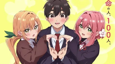 Los protagonistas de Kimi no Koto ga Dai Dai Dai Dai Daisuki na 100-nin no Kanojo.