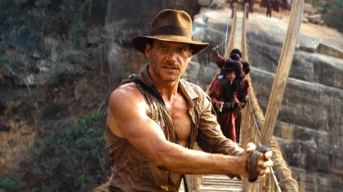Harrison Ford como Indiana Jones en El Templo de la Perdición.