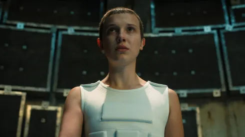 Millie Bobby Brown en el rodaje de Stranger Things 5.