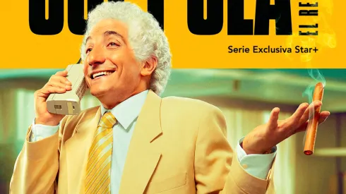 Juan Minujín en el afiche oficial de Coppola, El Representante, de Star+.