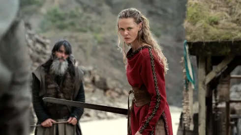 Frida Gustavsson da vida a Freydis Eriksdotter en esta serie.