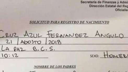 Negaron el nombre de Cruz Azul a niño recién nacido.