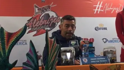 Pedro Caixinha atendió a los medios esta noche.