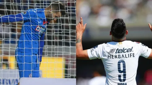 Cauteruccio y Mora eran los dos delanteros de Cruz Azul hace un año.