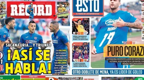 Los principales diarios deportivos mexicanos resaltaron el regreso de la Máquina a la victoria tras cuatro fechas