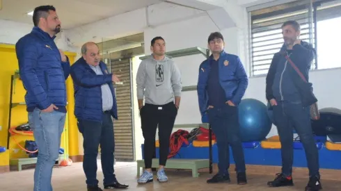 Pablo Aguilar en las instalaciones del Sportivo Luqueño.