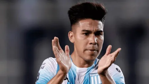 Guillermo Fernández en el partido de Estudiantes.