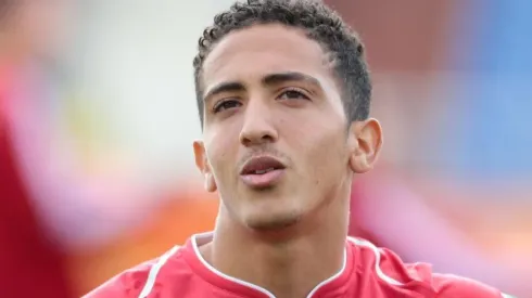 Ángel Orelién en un partido de la Selección Panamá.