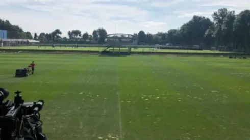 El césped de la cancha principal sufre de una plaga que deterioró por completo el terreno