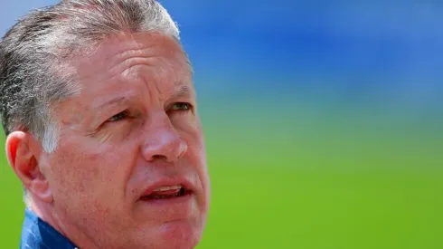 Ricardo Peláez en uno de los entrenamiento de Cruz Azul.