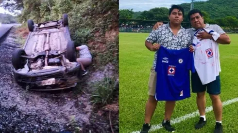 Aficionados de Cruz Azul en su lamentable accidente.