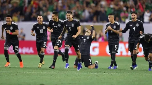 Jugadores celebrando la clasificación a semifinales.
