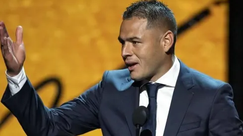 Pablo Aguilar en la premiación del Balón de Oro.