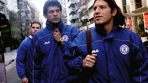 Cardozo en una concentración con Cruz Azul