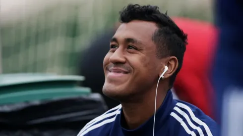 Tapia en una concentración con el Feyenoord