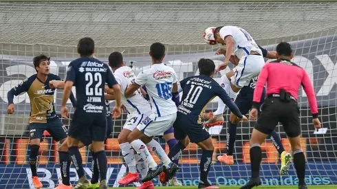 Josué Reyes en el primer tanto del partido