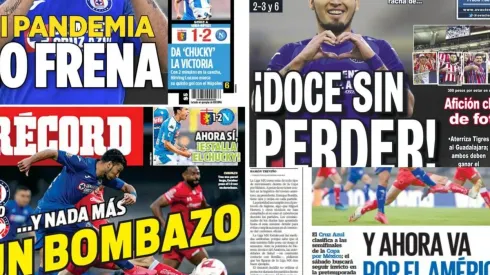 Cruz Azul se toma las portadas tras vencer a Toluca en Copa por México