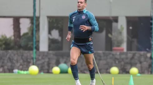 Milton Caraglio en los entrenamientos de pretemporada