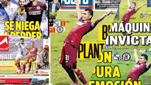 Cruz Azul y su empate 'in extremis' se llevan todas las portadas del día