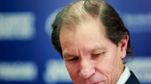 Jaime Ordiales en rueda de prensa con Cruz Azul