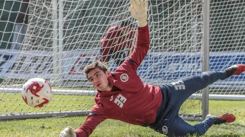 Sebastián Jurado en el último entrenamiento de la semana
