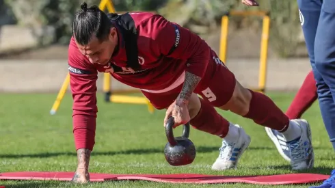 Milton Caraglio en un entrenamiento de Cruz Azul